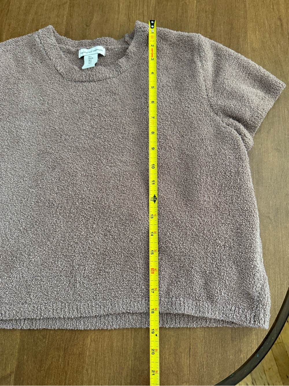 cupcakes & cashmere Plush Crewneck Sweater lounge set- Mauve Taupe - Picture 5 of 6
